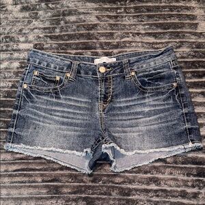 Classic Dark Denim Women's Shorts - Blue